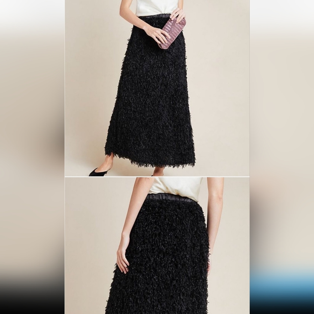 NEW Sunday in Brooklyn Chantal Feathered Skirt M - Picture 3 of 3